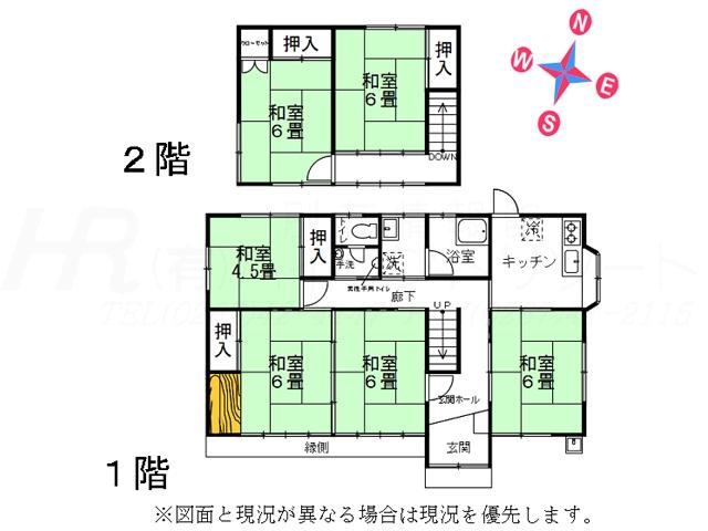 Floor plan. 6.8 million yen, 6K, Land area 393.01 sq m , Building area 100.19 sq m floor plan