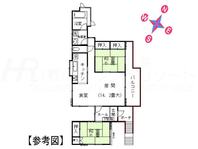 Floor plan. 13.8 million yen, 2LDK, Land area 1,155 sq m , Building area 73.66 sq m floor plan