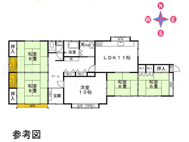 Floor plan. 21,800,000 yen, 5LDK, Land area 584.88 sq m , Building area 118.8 sq m floor plan