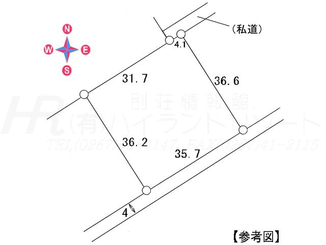 Compartment figure. Land price 25.6 million yen, Land area 1,303 sq m compartment view