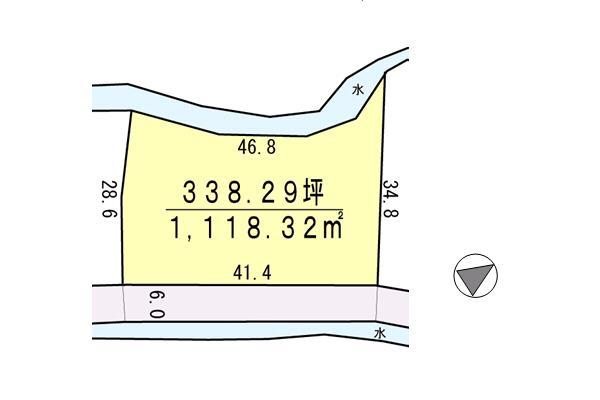 Compartment figure. Land price 25 million yen, Land area 1,118.32 sq m
