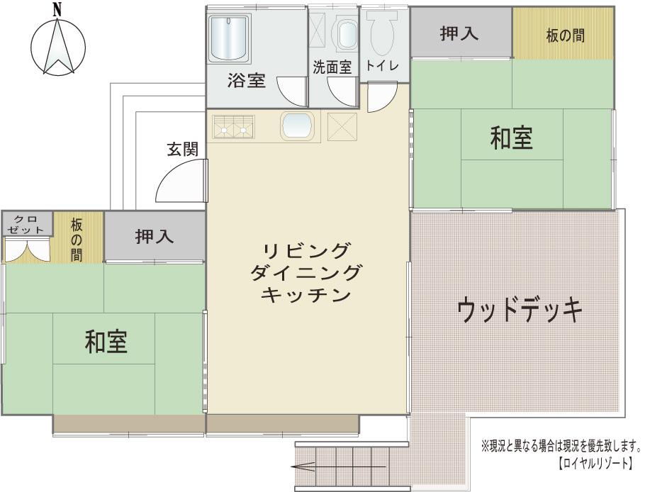 Floor plan. 7 million yen, 2LDK, Land area 414.43 sq m , Building area 52.99 sq m