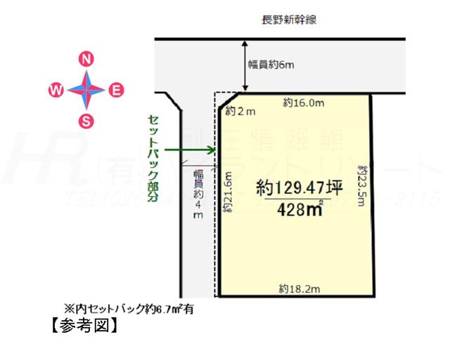 Compartment figure. Land price 25 million yen, Land area 428 sq m compartment view