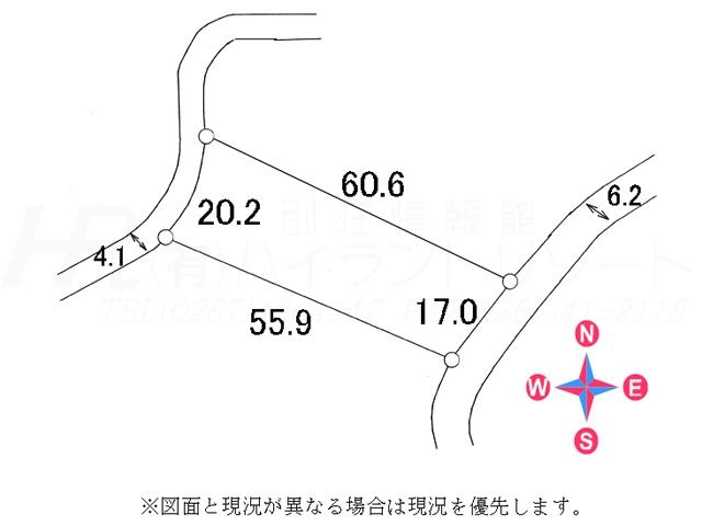Compartment figure. Land price 9.3 million yen, Land area 1,029 sq m compartment view