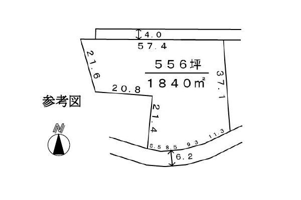 Compartment figure. Land price 70 million yen, Land area 1,840 sq m