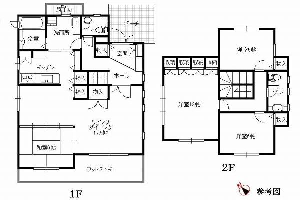 Floor plan. 33 million yen, 4LDK, Land area 1,248.28 sq m , Building area 127.52 sq m