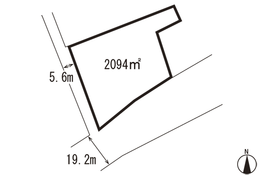 Compartment figure. Land price 31.5 million yen, Land area 2,094 sq m