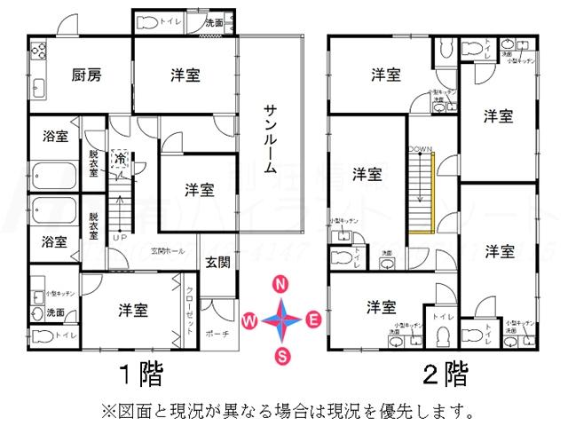Floor plan. 32 million yen, 7DK, Land area 513.3 sq m , Building area 207.35 sq m floor plan