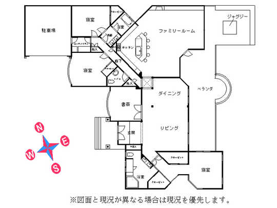 Floor plan. 195 million yen, 3LDK, Land area 1,653 sq m , Building area 264.7 sq m floor plan