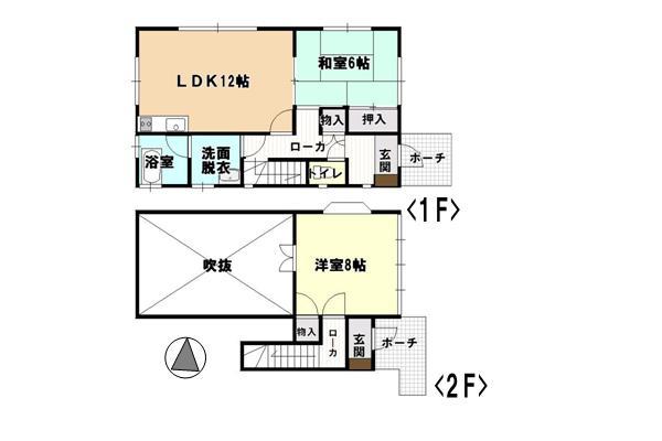 Floor plan. 14.8 million yen, 2LDK, Land area 690 sq m , Building area 70.38 sq m