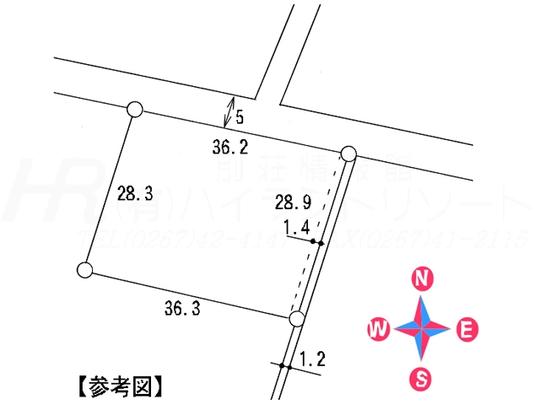 Compartment figure. Land price 15.8 million yen, Land area 1,037 sq m