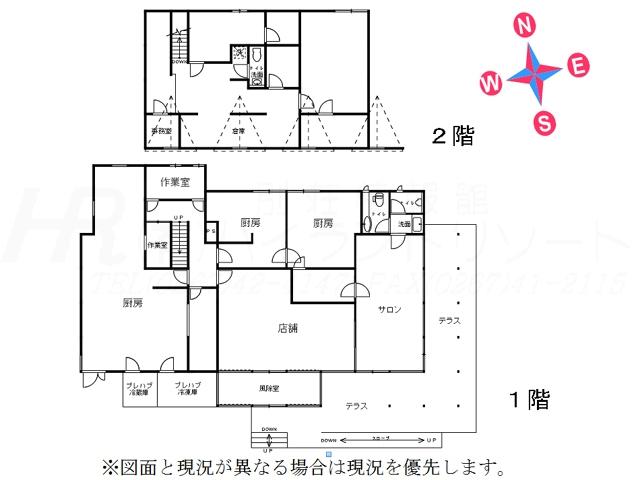 Floor plan. 135 million yen, 3K, Land area 841.54 sq m , Building area 284.19 sq m floor plan