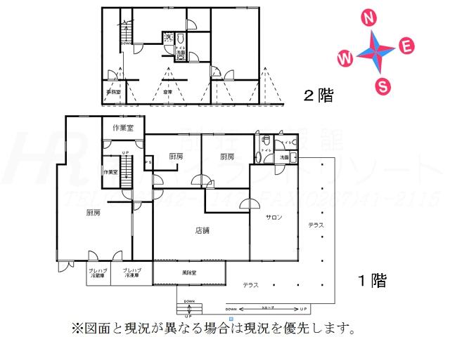 Floor plan. 135 million yen, 3K, Land area 841.54 sq m , Building area 284.19 sq m floor plan