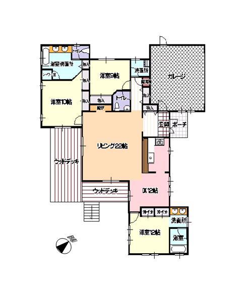 Floor plan. 55 million yen, 3LDK, Land area 1,046 sq m , Building area 176.12 sq m