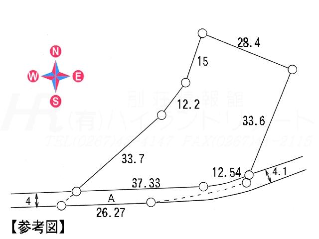 Compartment figure. Land price 28.5 million yen, Land area 1,447 sq m compartment view