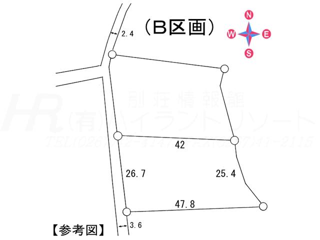 Compartment figure. Land price 19.5 million yen, Land area 1,079 sq m compartment view