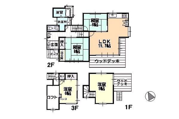 Floor plan. 28 million yen, 4LDK, Land area 1,001.04 sq m , Building area 101.22 sq m