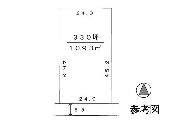 Compartment figure. Land price 37 million yen, Land area 1,093 sq m