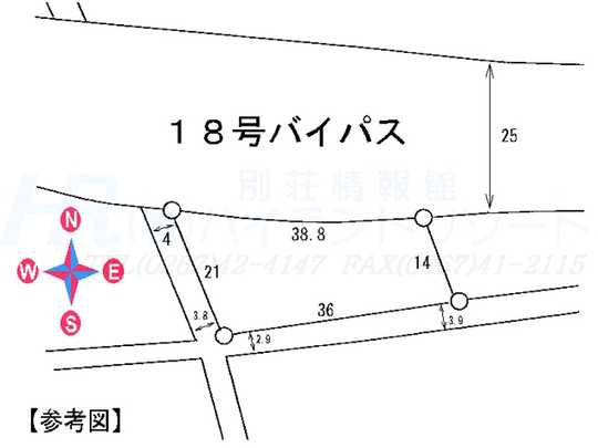 Compartment figure. Land price 9.8 million yen, Land area 587 sq m