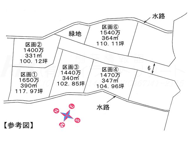 Compartment figure. Land price 16.5 million yen, Land area 390 sq m compartment view