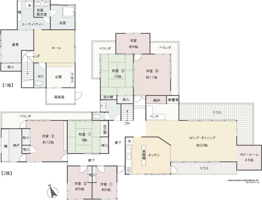 Floor plan. 33,300,000 yen, 7LDK + S (storeroom), Land area 1,410.61 sq m , Building area 300.74 sq m