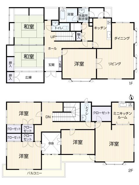 Floor plan. 19,800,000 yen, 7LDKK, Land area 319.67 sq m , Building area 216.74 sq m