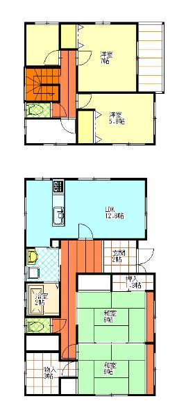 Floor plan. 18,800,000 yen, 4LDK+S, Land area 340.19 sq m , Building area 140.6 sq m
