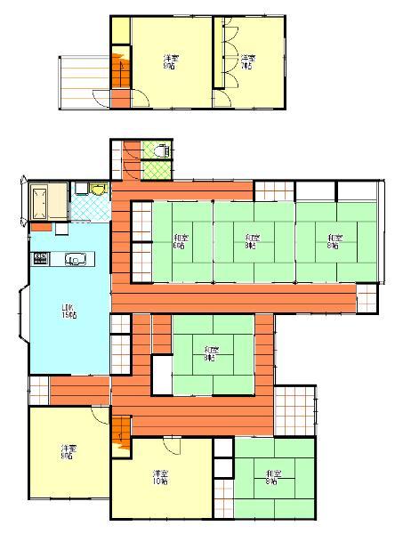 Floor plan. 17.8 million yen, 9LDK, Land area 400.06 sq m , Building area 245.84 sq m