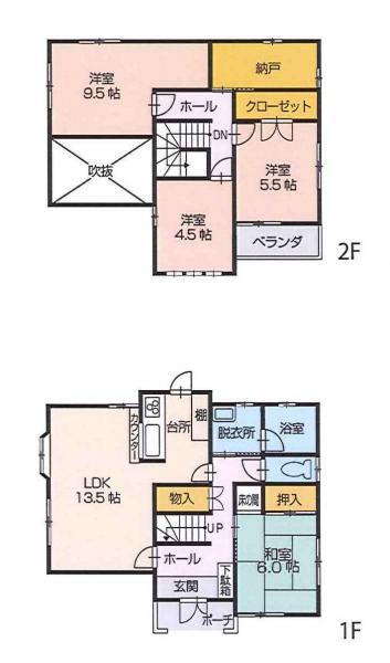Floor plan. 27,800,000 yen, 4LDK+S, Land area 338.56 sq m , Building area 126.25 sq m