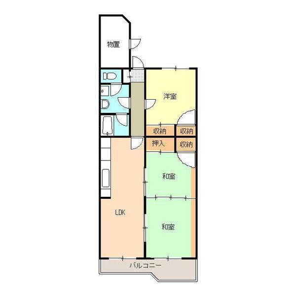 Floor plan. 3LDK, Price 5.9 million yen, Occupied area 69.92 sq m