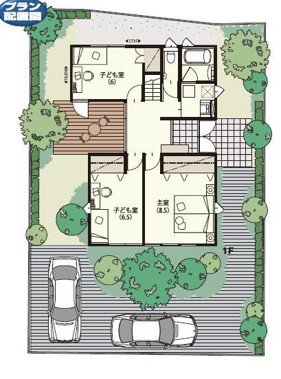 Floor plan. 42,800,000 yen, 4LDK + S (storeroom), Land area 195.88 sq m , Building area 127.11 sq m   ◆ South road section view ◆ Floor plan first floor ◆ 