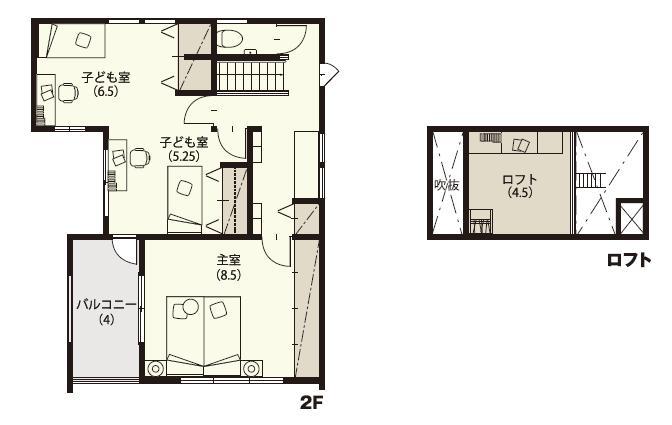 Floor plan. 38,600,000 yen, 4LDK + S (storeroom), Land area 183.5 sq m , Building area 119.23 sq m   ◆ Second floor floor plan ◆ loft ◆ 