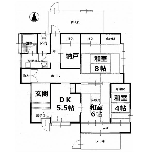 Floor plan. 23 million yen, 3DK + S (storeroom), Land area 429.46 sq m , Building area 88.46 sq m
