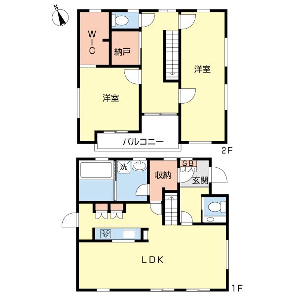 Floor plan. 29,800,000 yen, 2LDK, Land area 192.95 sq m , Building area 112.75 sq m