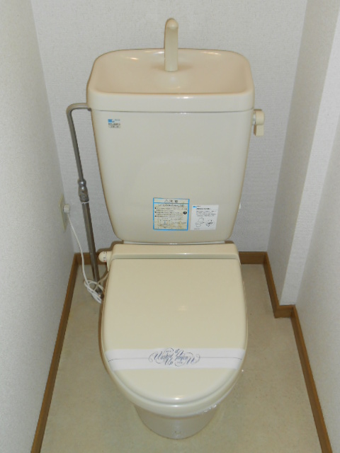 Toilet. Heating toilet seat equipped