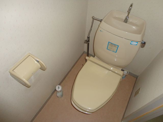 Toilet. Toilet with warm toilet.