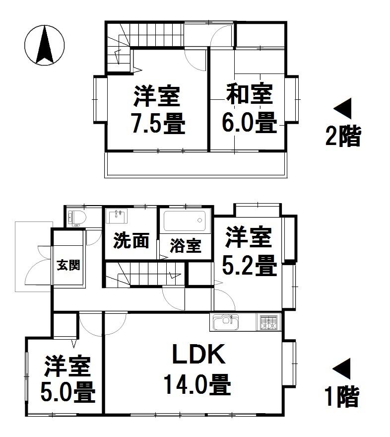 Floor plan. 15,980,000 yen, 4LDK, Land area 123 sq m , Building area 95.49 sq m