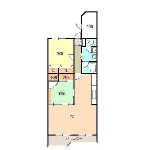 Floor plan. 2LDK, Price 4.8 million yen, Occupied area 69.92 sq m