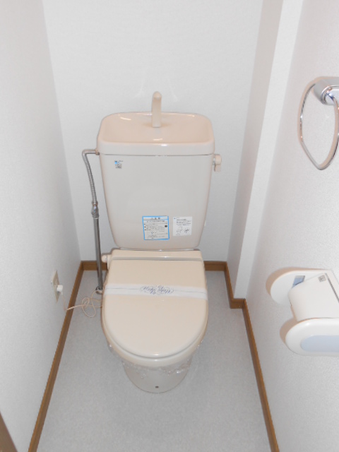 Toilet. Heating toilet seat equipped