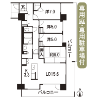 Floor: 4LDK + WIC, the occupied area: 98.26 sq m
