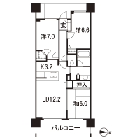 Floor: 3LDK + WIC, the occupied area: 77.43 sq m