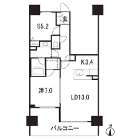 Floor: 1LDK + S + WIC, the occupied area: 65.16 sq m