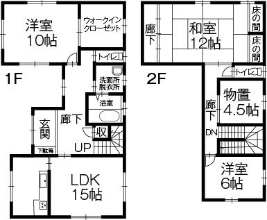 Floor plan. 22,800,000 yen, 3LDK + S (storeroom), Land area 168.48 sq m , Building area 132.49 sq m