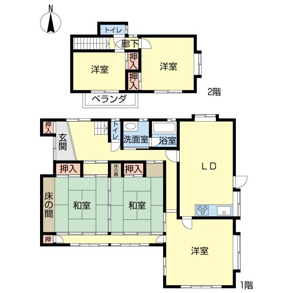 Floor plan. 24 million yen, 5LDK, Land area 269.58 sq m , Building area 145.97 sq m
