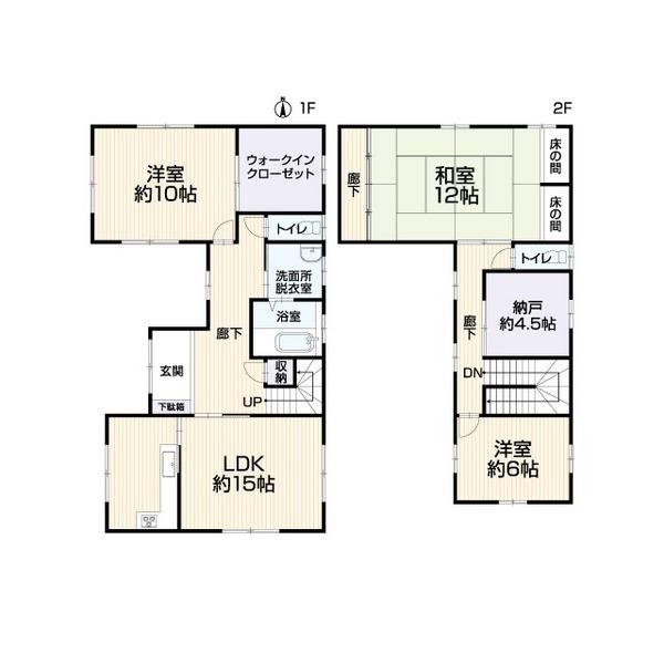 Floor plan. 22,800,000 yen, 3LDK, Land area 168.48 sq m , Building area 132.49 sq m