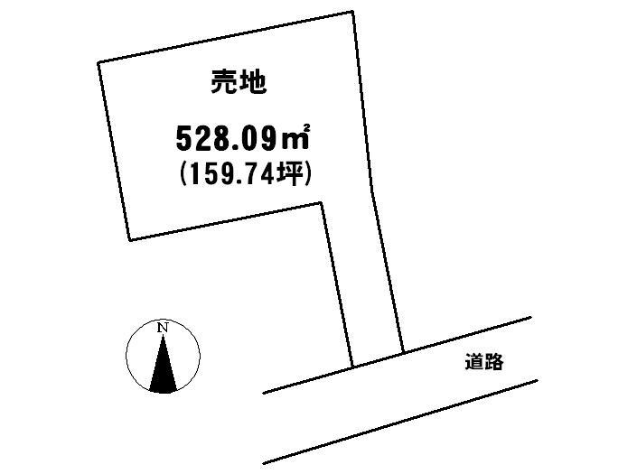 Compartment figure. Land price 23 million yen, Land area 528.09 sq m