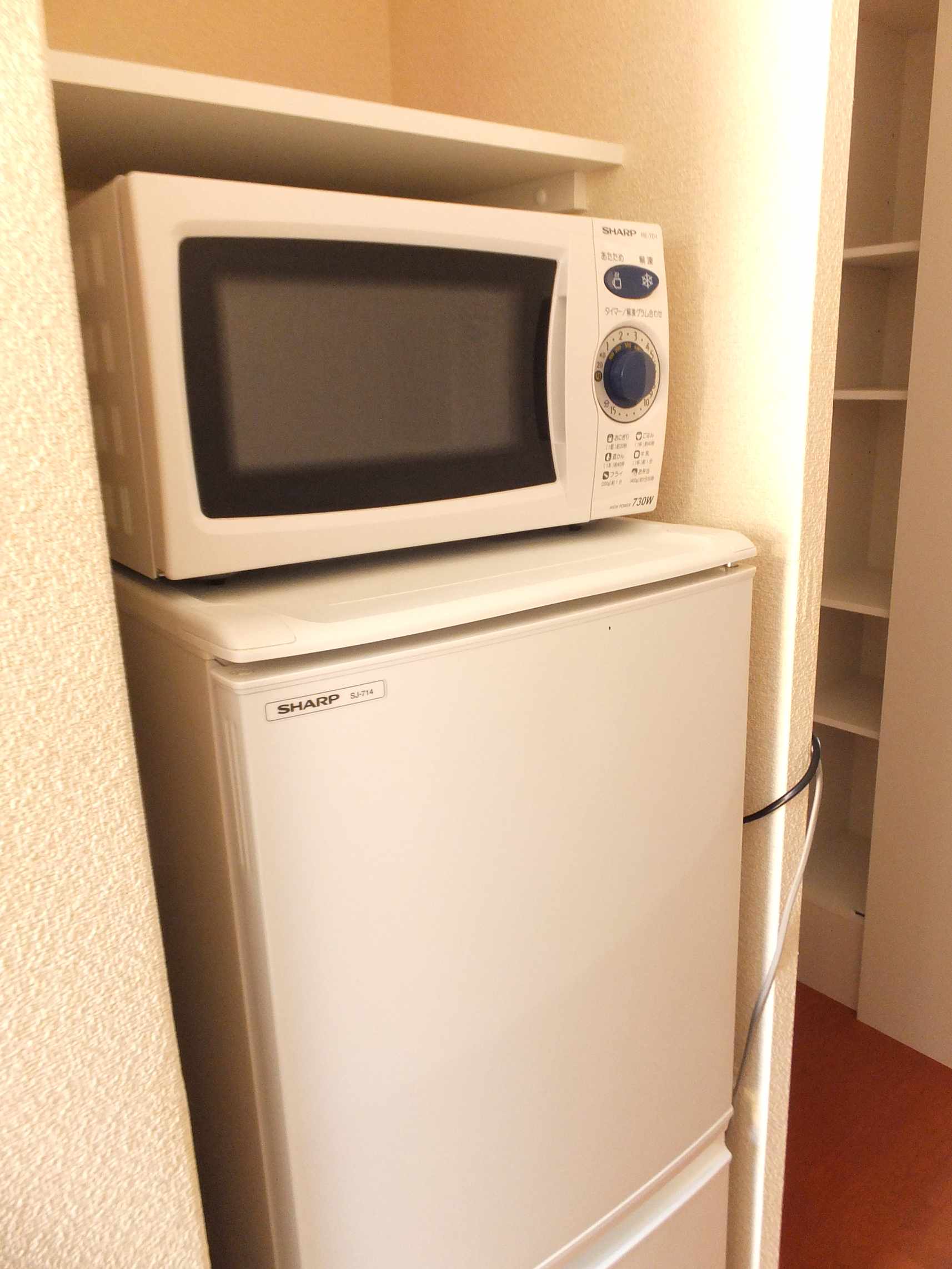 Kitchen. microwave Fridge