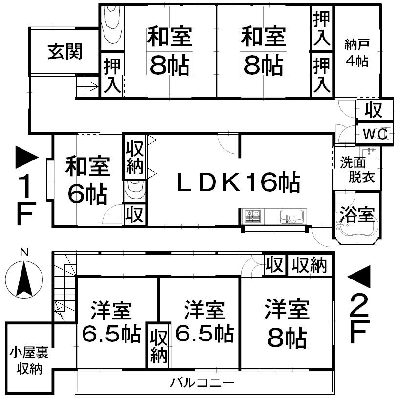 Floor plan. 11,980,000 yen, 6LDK, Land area 322.92 sq m , Building area 162.72 sq m