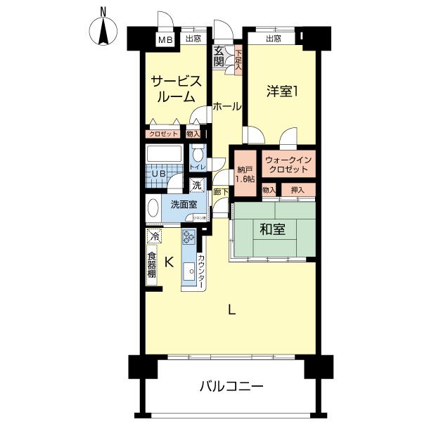 Floor plan. 2LDK, Price 32 million yen, Occupied area 95.77 sq m floor plan