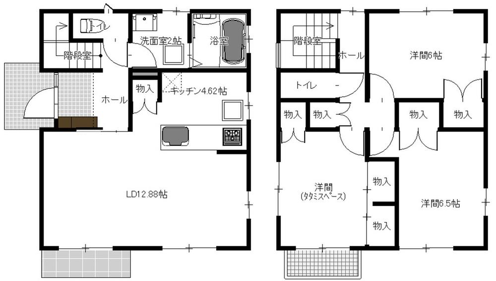 Floor plan. 27,800,000 yen, 3LDK, Land area 182.29 sq m , It is a building area of ​​91.91 sq m reference floor plan. It is life and easy to design.